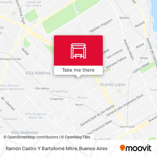 Ramón Castro Y Bartolomé Mitre map