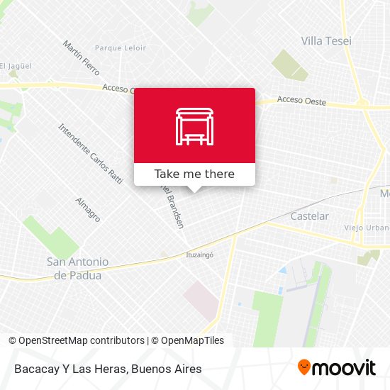 Bacacay Y Las Heras map
