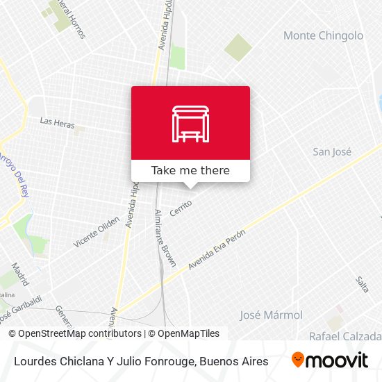 Mapa de Lourdes Chiclana Y Julio Fonrouge