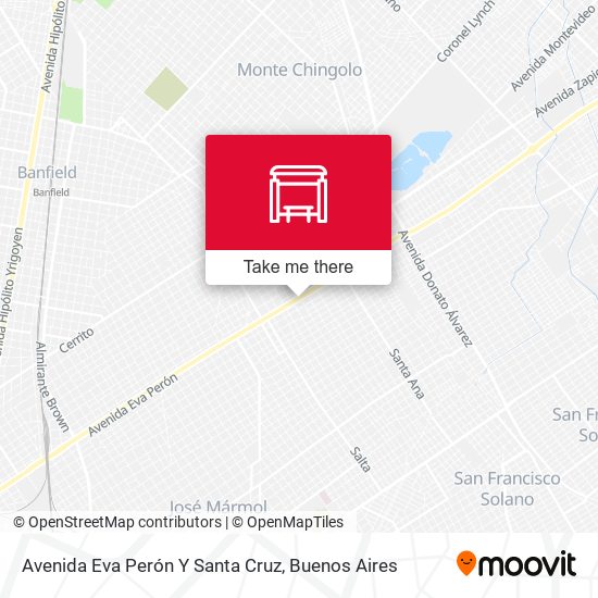 Avenida Eva Perón Y Santa Cruz map
