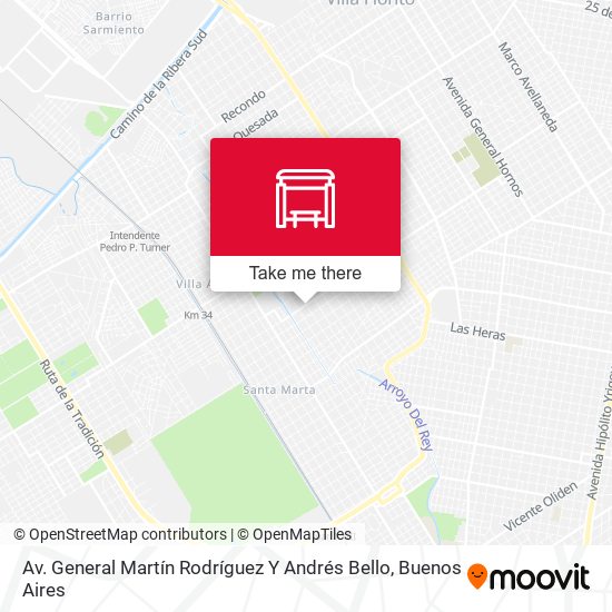 Av. General Martín Rodríguez Y Andrés Bello map