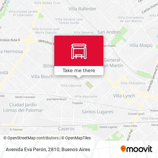 Mapa de Avenida Eva Perón, 2810