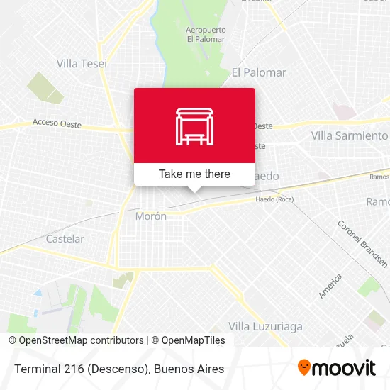 Terminal 216 (Descenso) map