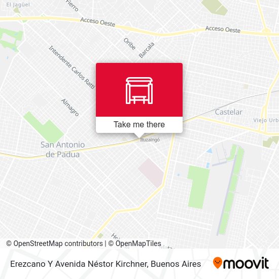 Erezcano Y Avenida Néstor Kirchner map