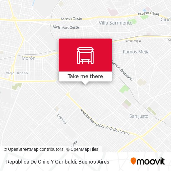 Mapa de República De Chile Y Garibaldi