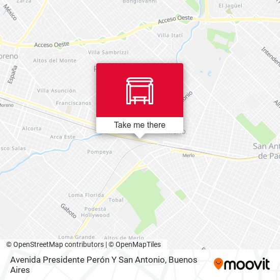 Avenida Presidente Perón Y San Antonio map