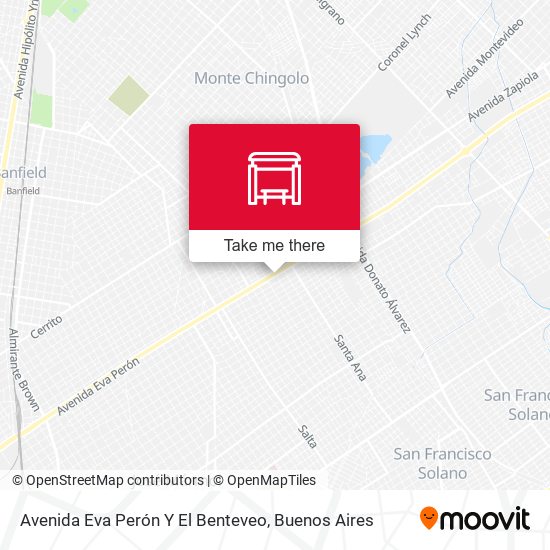 Mapa de Avenida Eva Perón Y El Benteveo