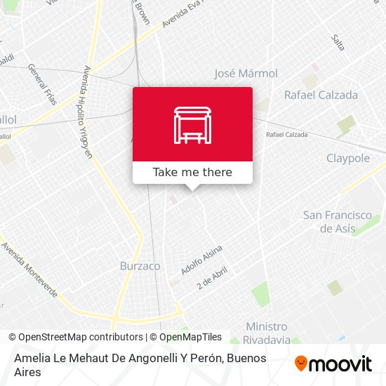 Amelia Le Mehaut De Angonelli Y Perón map
