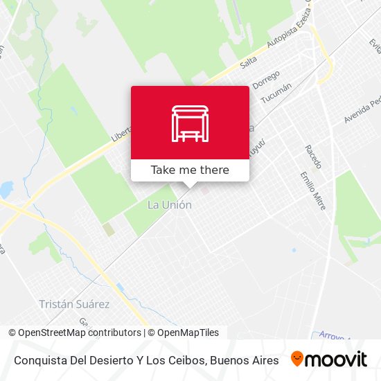 Conquista Del Desierto Y Los Ceibos map