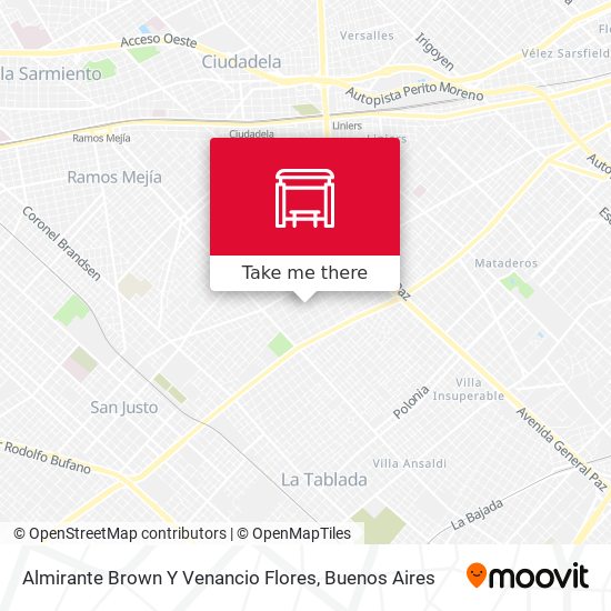 Mapa de Almirante Brown Y Venancio Flores
