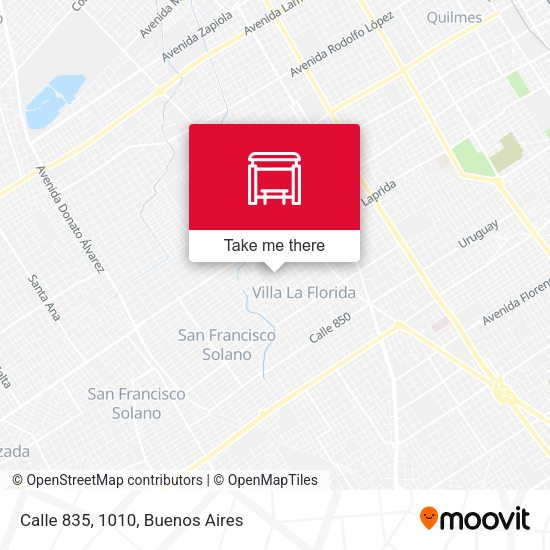 Mapa de Calle 835, 1010