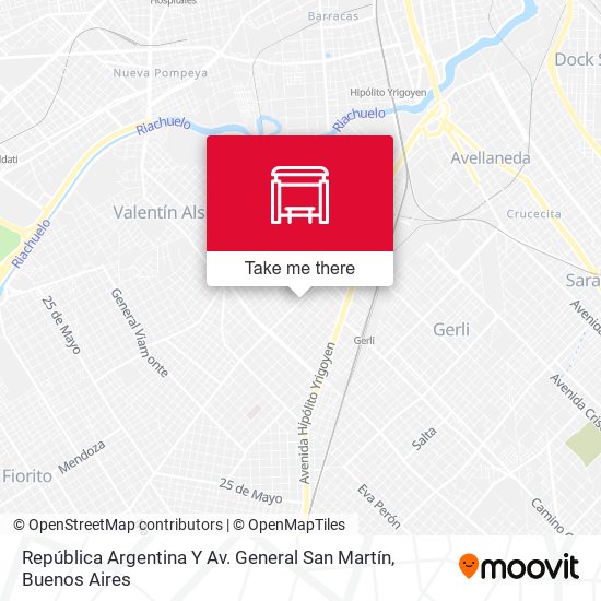República Argentina Y Av. General San Martín map