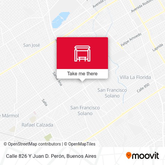 Calle 826 Y Juan D. Perón map
