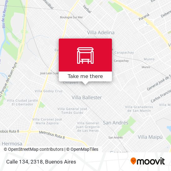 Calle 134, 2318 map