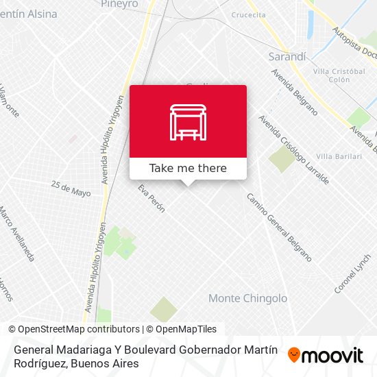 General Madariaga Y Boulevard Gobernador Martín Rodríguez map