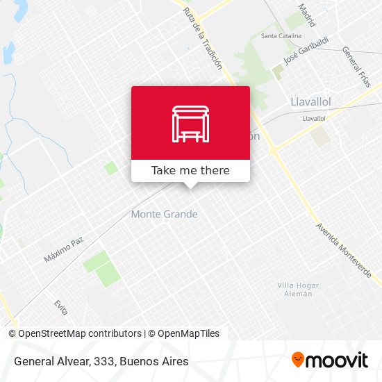 General Alvear, 333 map