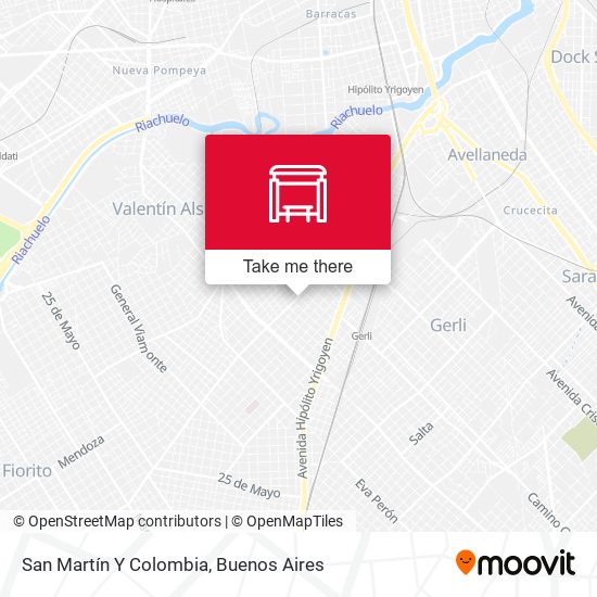 San Martín Y Colombia map