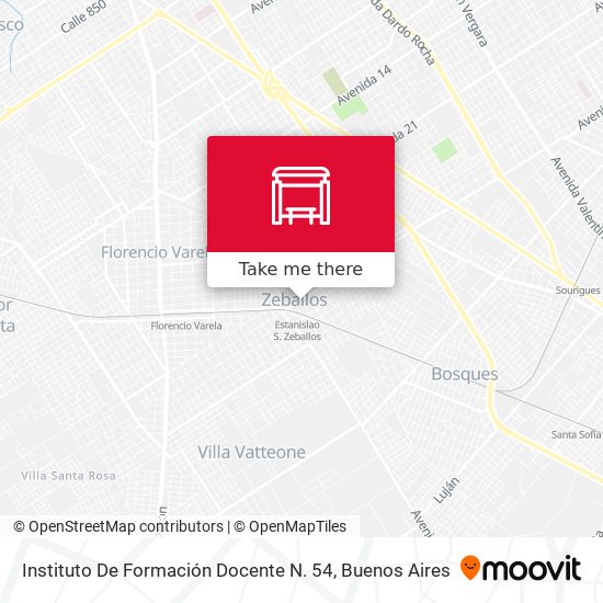 Mapa de Instituto De Formación Docente N. 54