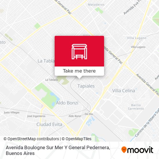Avenida Boulogne Sur Mer Y General Pedernera map