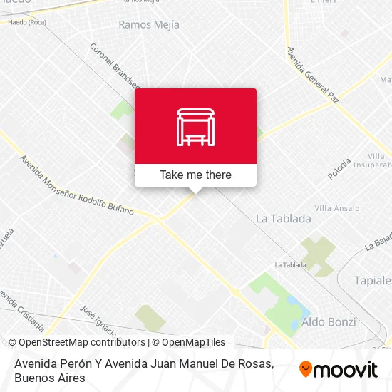 Mapa de Avenida Perón Y Avenida Juan Manuel De Rosas