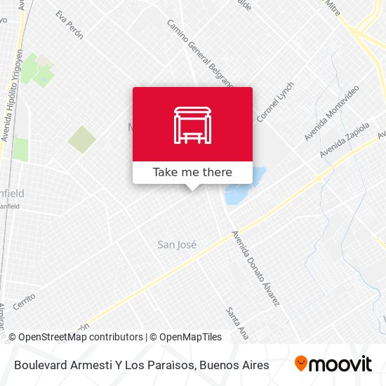 Boulevard Armesti Y Los Paraìsos map