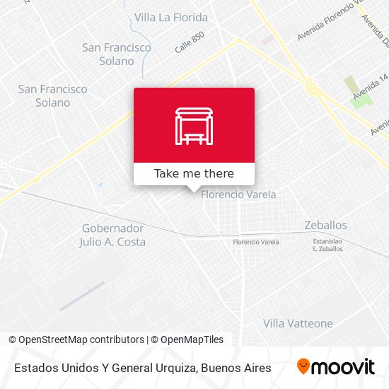 Estados Unidos Y General Urquiza map