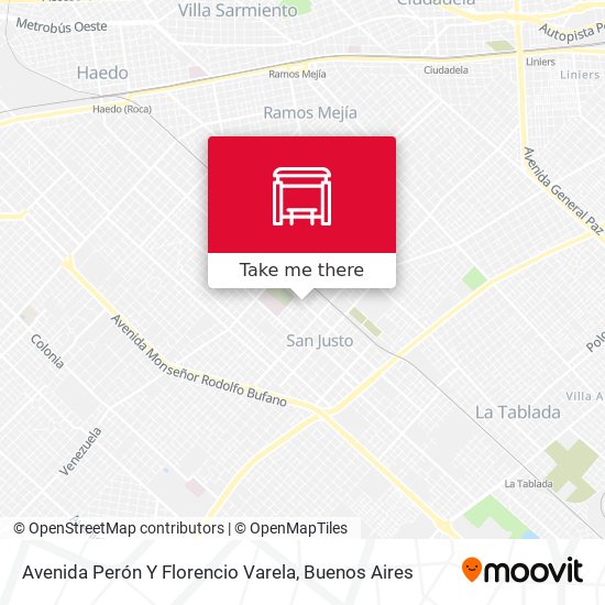Avenida Perón Y Florencio Varela map