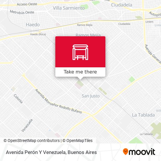 Mapa de Avenida Perón Y Venezuela
