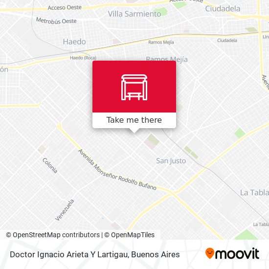 Doctor Ignacio Arieta Y Lartigau map