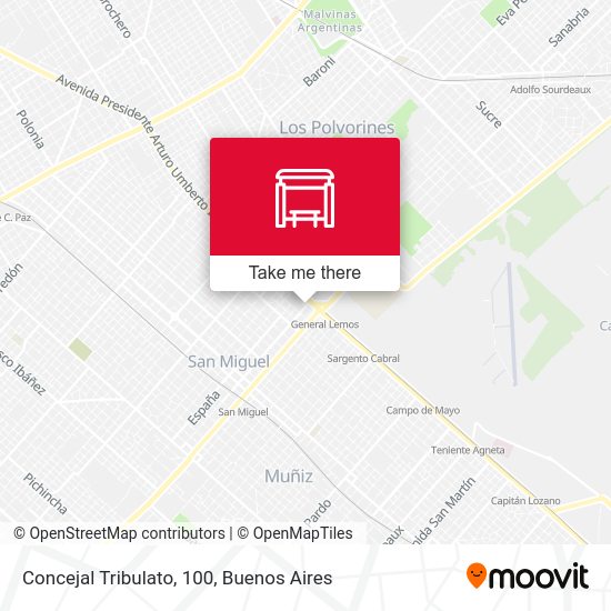 Mapa de Concejal Tribulato, 100