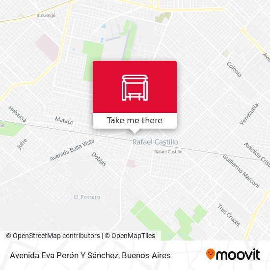 Avenida Eva Perón Y Sánchez map