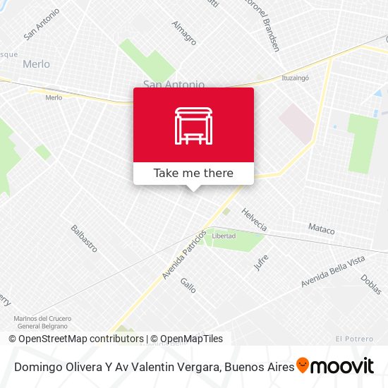 Mapa de Domingo Olivera Y Av Valentin Vergara