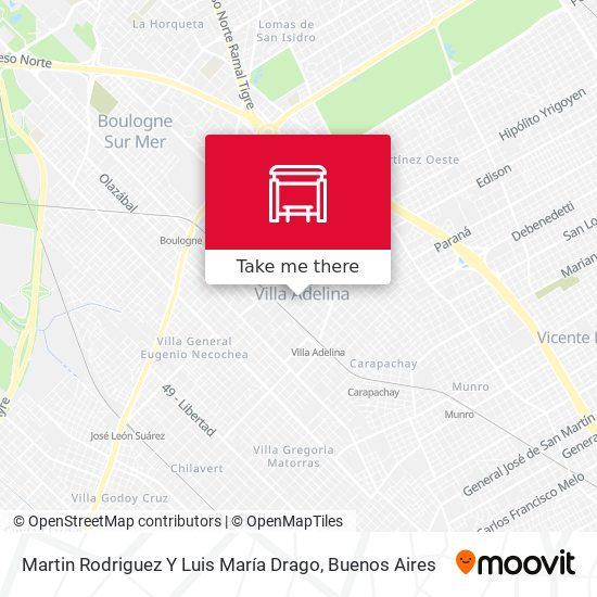 Mapa de Martin Rodriguez Y Luis María Drago