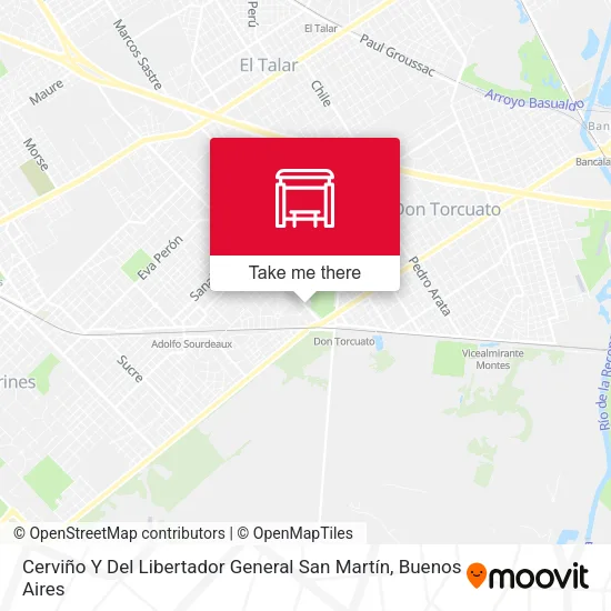 Cerviño Y Del Libertador General San Martín map