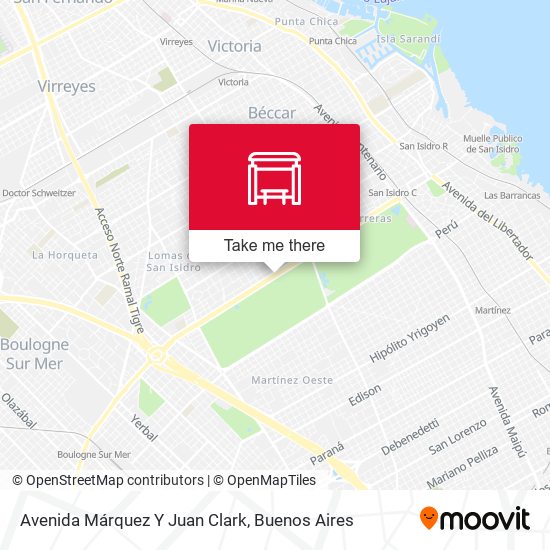 Avenida Márquez Y Juan Clark map