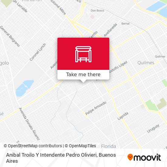 Anibal Troilo Y Intendente Pedro Olivieri map