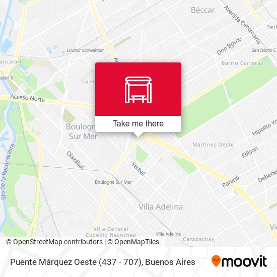 Mapa de Puente Márquez Oeste (437 - 707)