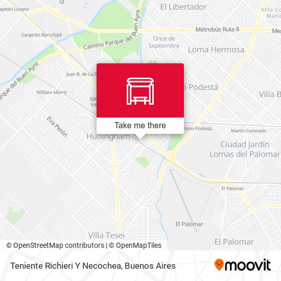 Mapa de Teniente Richieri Y Necochea