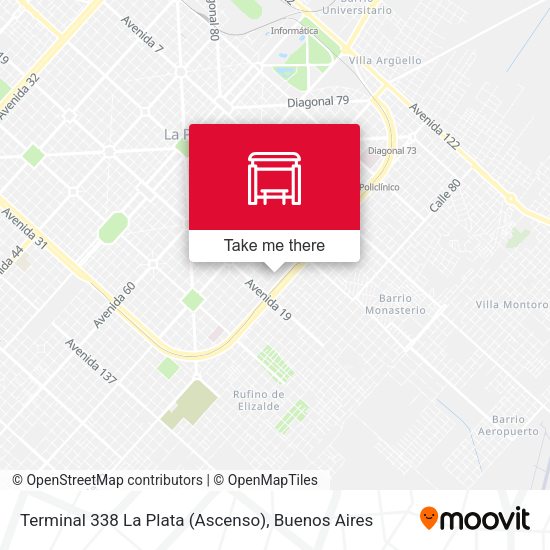 Mapa de Terminal 338 La Plata (Ascenso)
