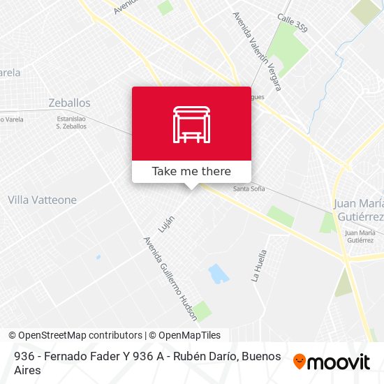 Mapa de 936 - Fernado Fader Y 936 A - Rubén Darío