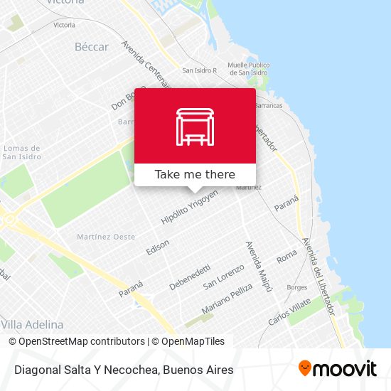 Diagonal Salta Y Necochea map