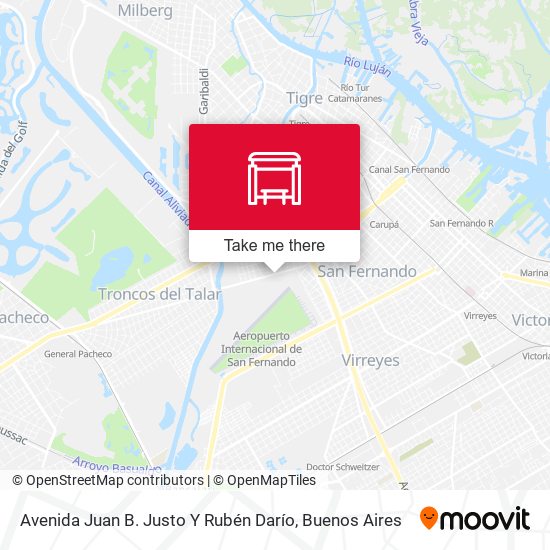 Avenida Juan B. Justo Y Rubén Darío map