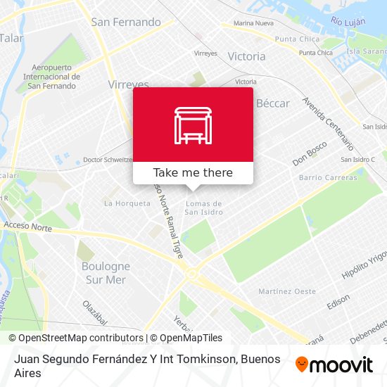 Juan Segundo Fernández Y Int Tomkinson map