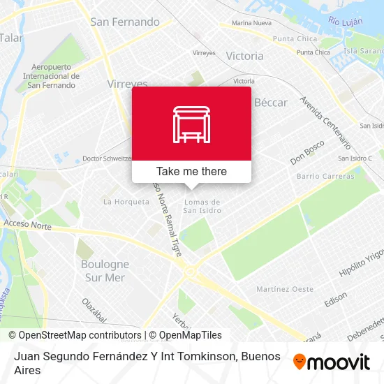 Juan Segundo Fernández Y Int Tomkinson map