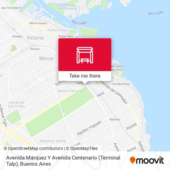 Mapa de Avenida Márquez Y Avenida Centenario (Terminal Talp)