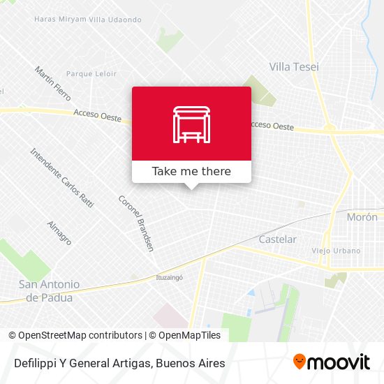 Mapa de Defilippi Y General Artigas