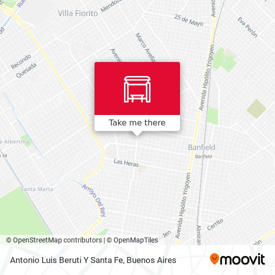 Antonio Luis Beruti Y Santa Fe map