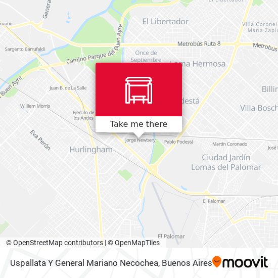 Mapa de Uspallata Y General Mariano Necochea