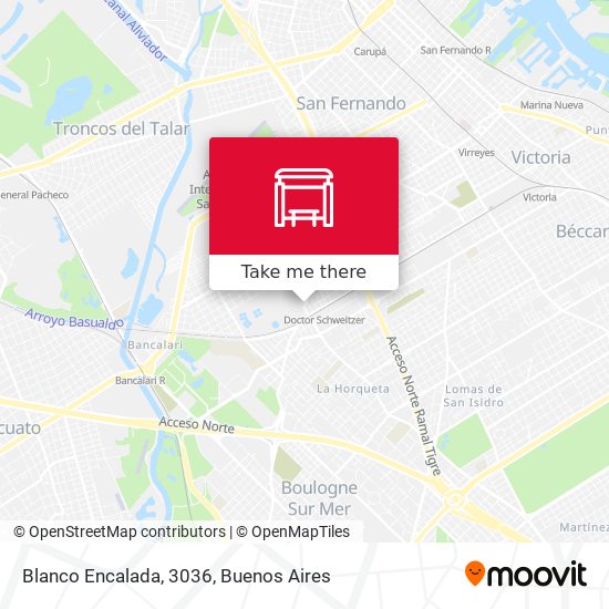 Blanco Encalada, 3036 map