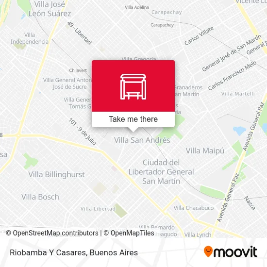 Riobamba Y Casares map